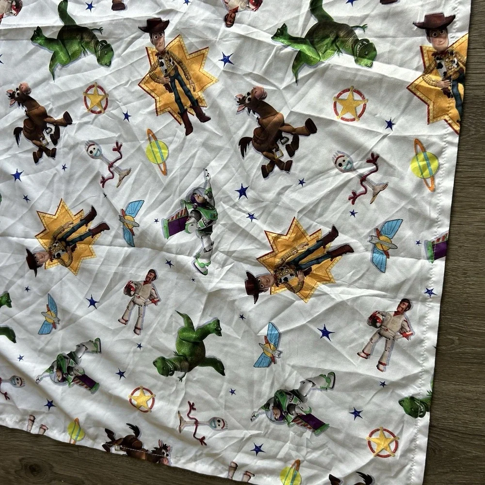 Toy Story 4 Toddler 44X58 Bed Flat Sheet Fabric Forky Woody Buzz Rex
